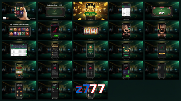 Main screen of Z777 bet page for PK players